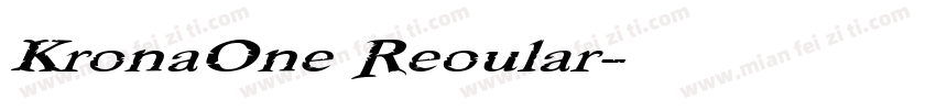 KronaOne Reoular字体转换